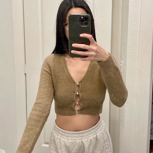 Zara Pearl Button Cardigan